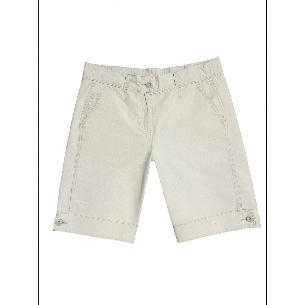 Woolrich Vintage Stone Cotton Bermuda Shorts Elastic Back Utility Size 8